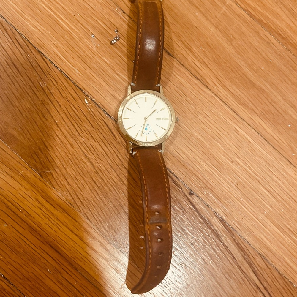Steve Madden Brown Leather Strap Watch